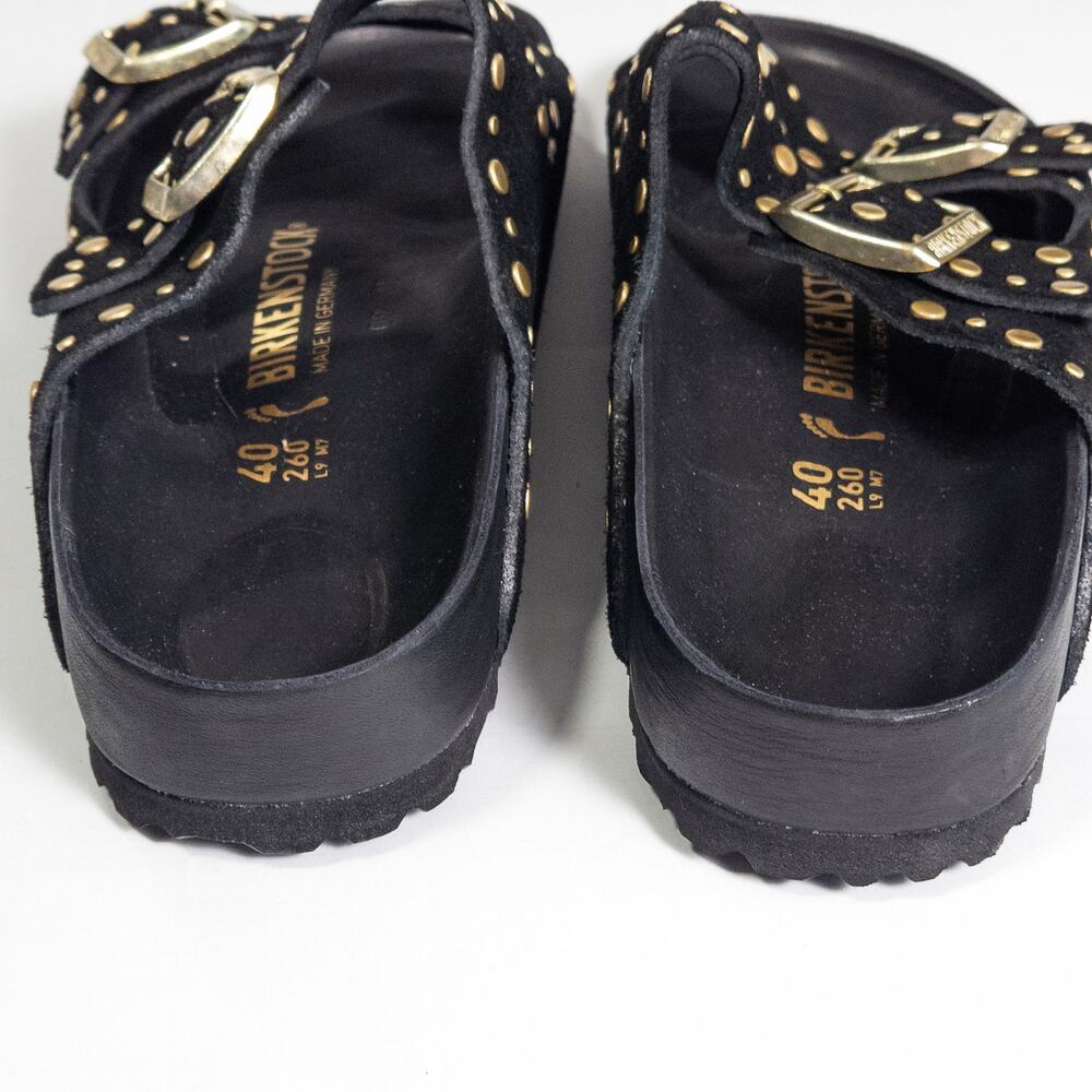 Birkenstock Arizona Sandals Size 40 Black Studded Boho Comfort NWOT - Picture 4 of 8
